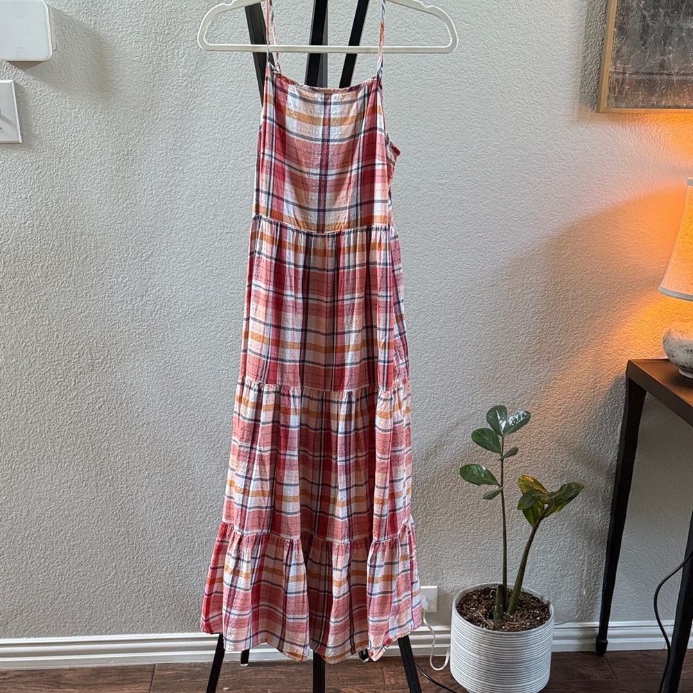 Lou & Grey Red Plaid Maxi Dress